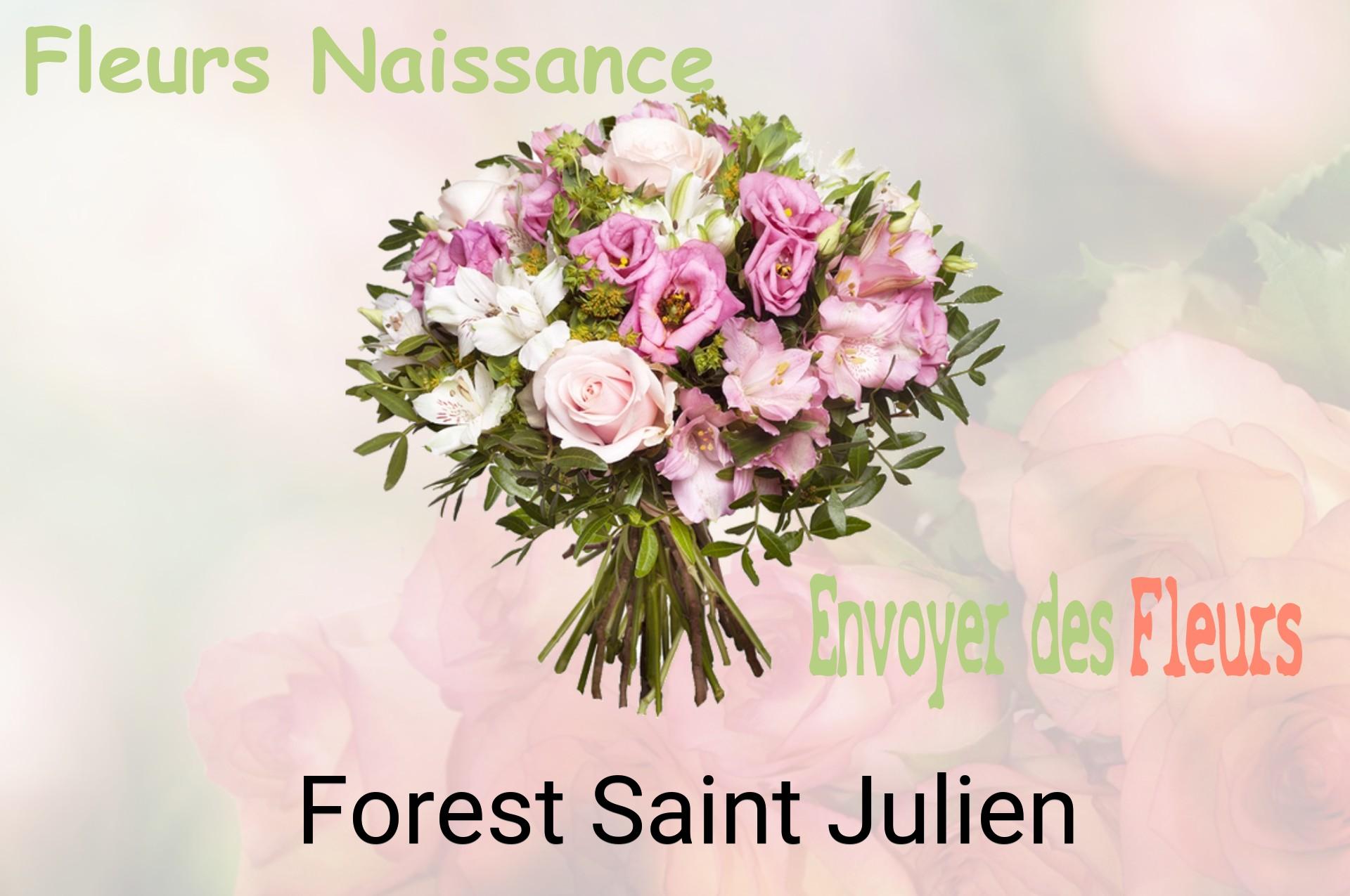 Bouquet de fleurs de naissance livré à Forest-Saint-Julien
