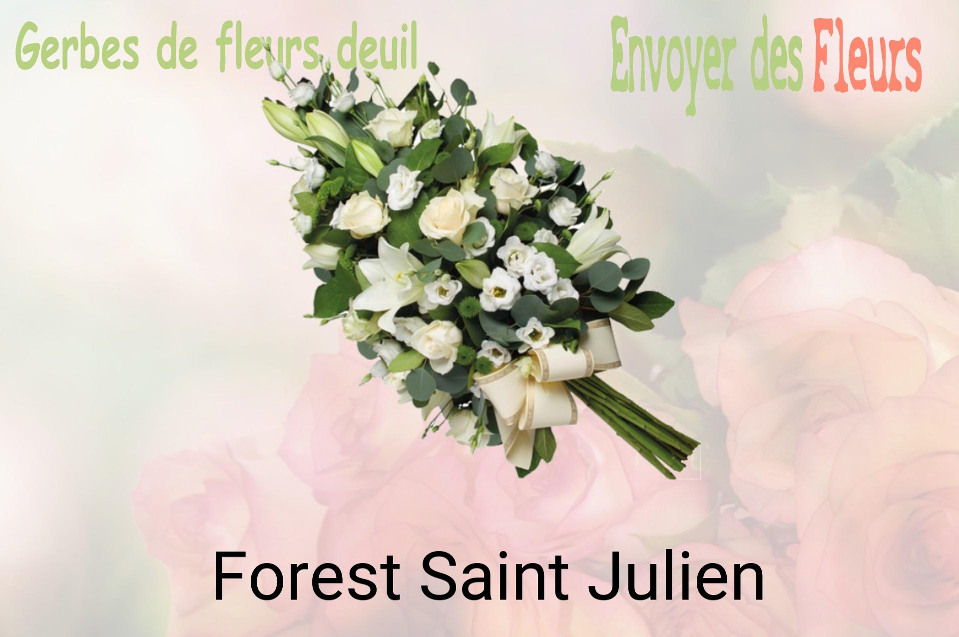 Gerbe de fleurs de deuil livrée à Forest-Saint-Julien